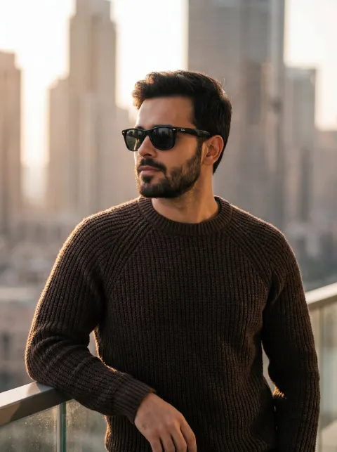 Stylish Man Golden Hour Portrait