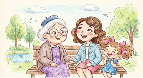 Whimsical Family Picnic in Sunny Meadow