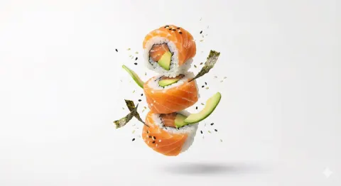 Floating Feast Luxury Food Photography