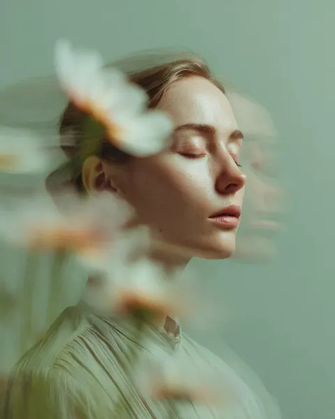 Dreamy Floral Fine Art Portrait in Motion