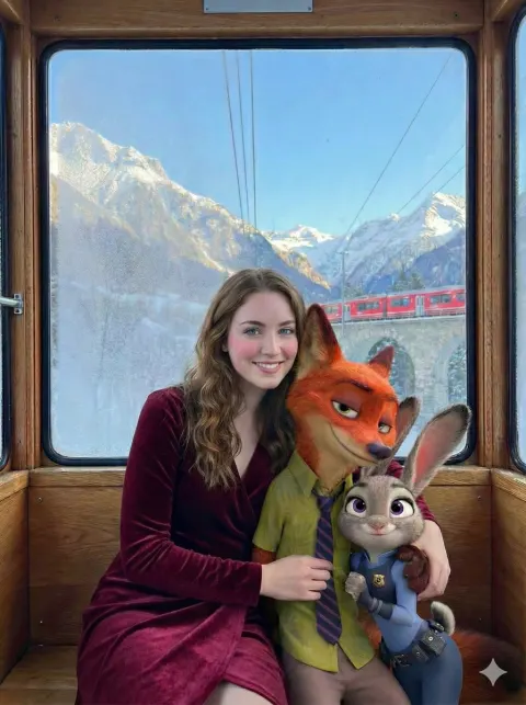 Cozy Train Journey with Friends