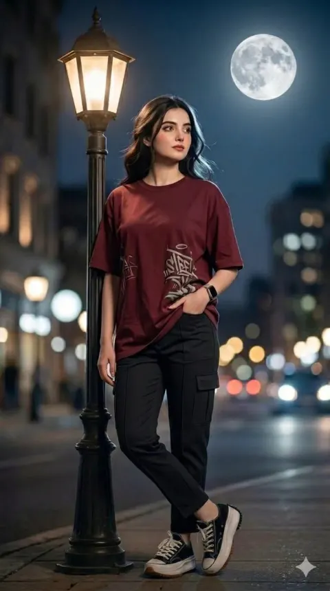 Cinematic Moonlit Night Portrait