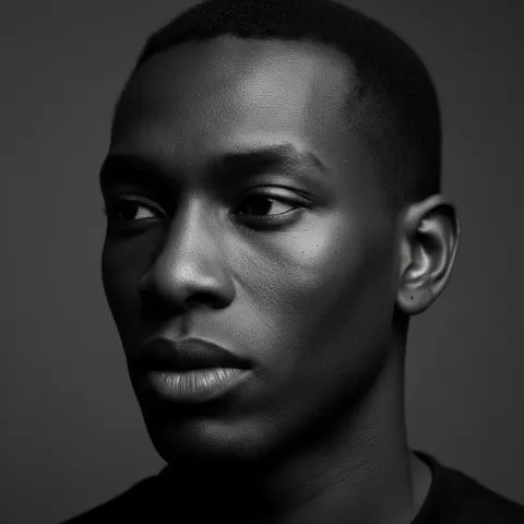 Grayscale Male Portrait