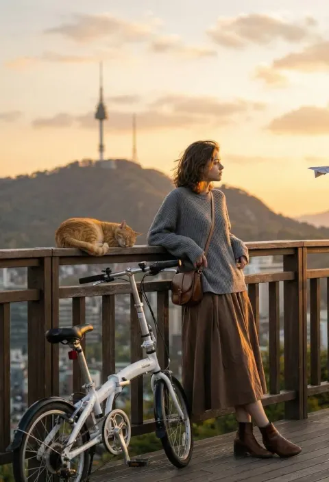 Golden Hour City Balcony Dream