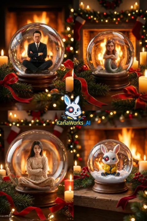 Dark Magic Christmas Snow Globe