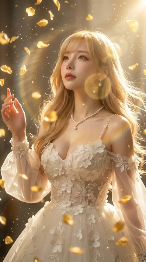 Golden Petals Dreamlike Fall