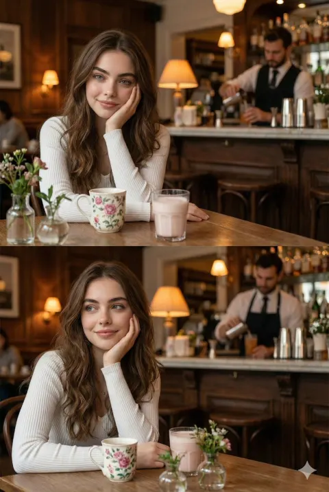 Cozy Café Afternoon Glow