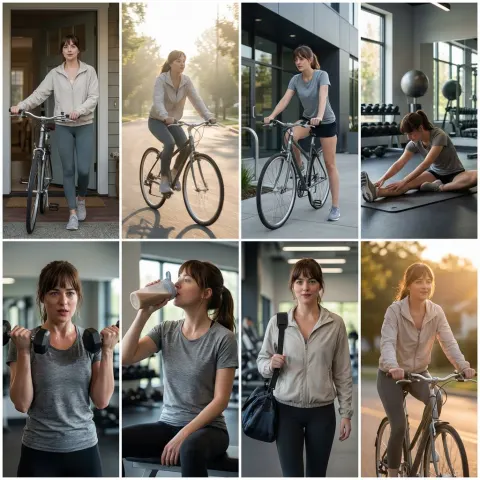 Cinematic Cycling And Gym Journey