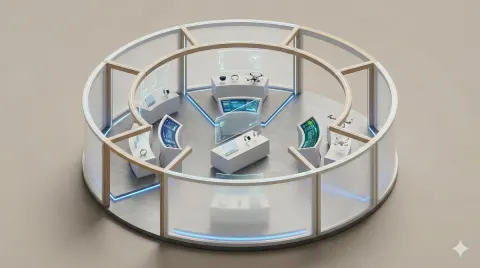 Clean Minimal 3D Isometric Diorama