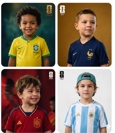 2026 World Cup Kids Jersey Portraits