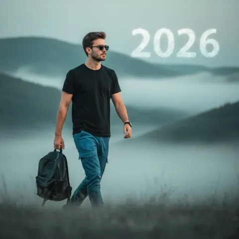 Stylish Youth Walking Confidently