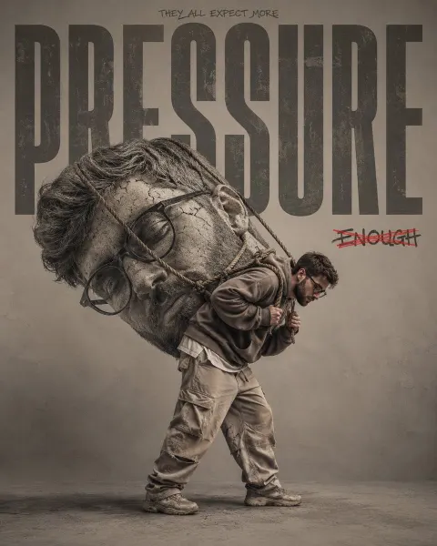 Man Carries Giant Stone Face