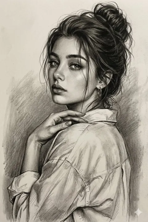 Serene Woman Portrait Art Styles