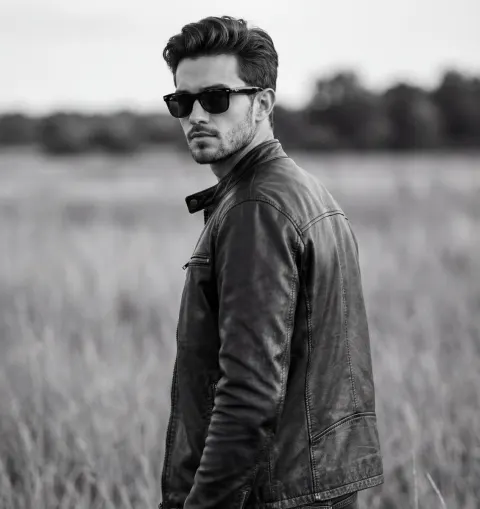 Cinematic Black White Fashion Portrait