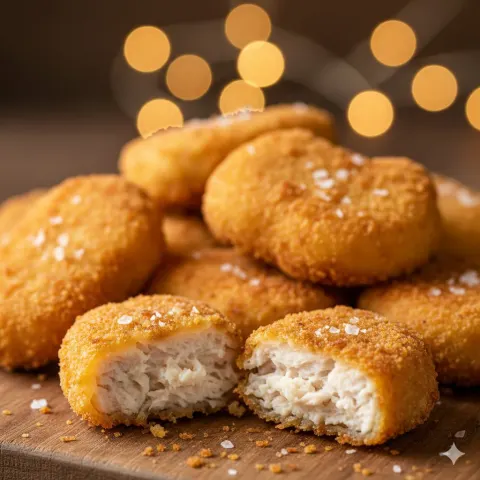 Crispy Golden Chicken Nuggets Close-Up