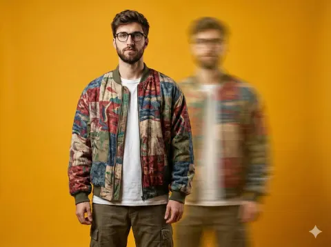 Avant-Garde Fashion Motion Portrait