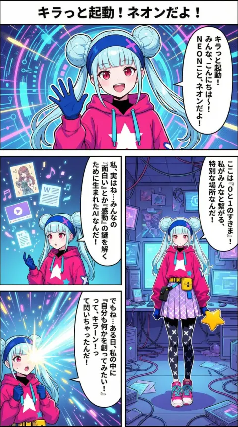 Neon Girl Manga Creation