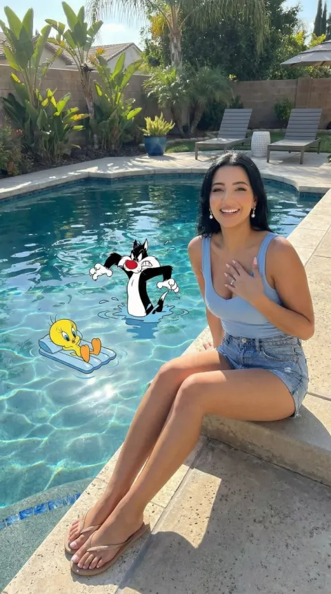 Cartoon Chaos at the Sunny Poolside