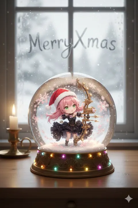 Tanuki in Magical Snow Globe