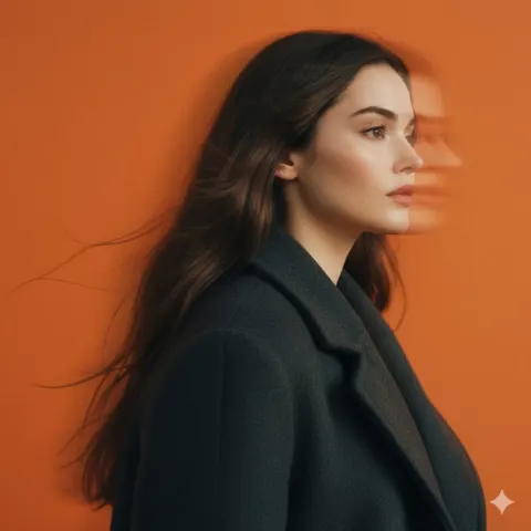 Cinematic Motion Blur Orange Portrait