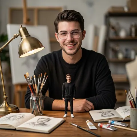 Hyper-Realistic Miniature Portrait