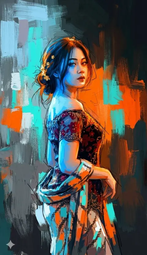 Expressionist Double Exposure Portrait Art