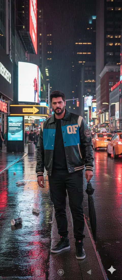 Neon Rain Times Square