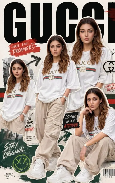 Modern Urban Fashion Collage Poster