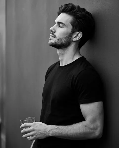 Monochrome Contemplation Portrait