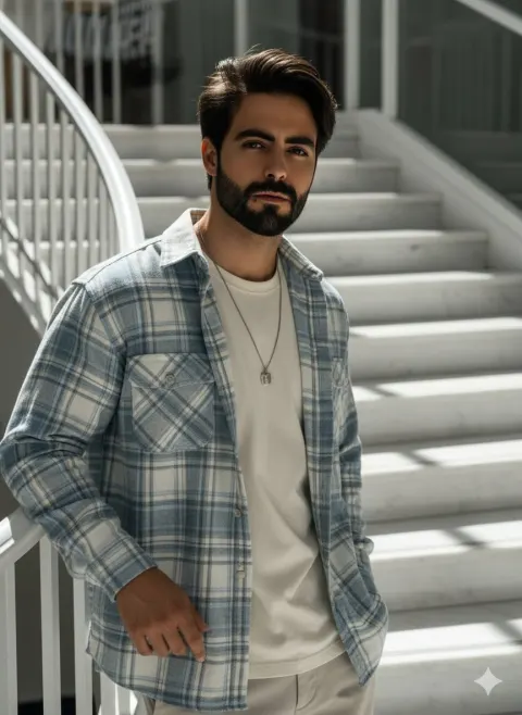 Marble Staircase Fashion Portrait