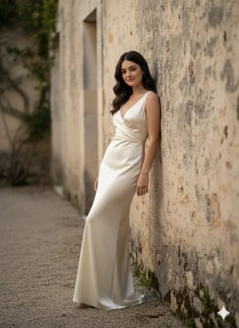 Quiet Luxury Silk Fashion Portrait