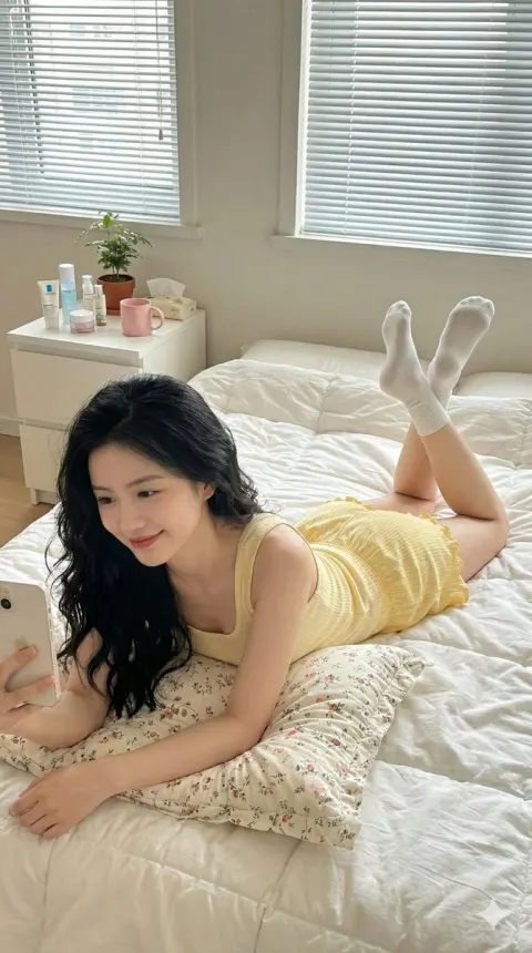 Cozy Bedroom Selfie