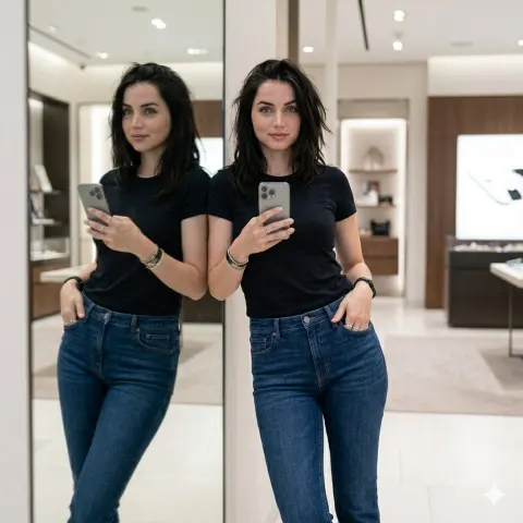 Stylish Mirror Selfie Girl