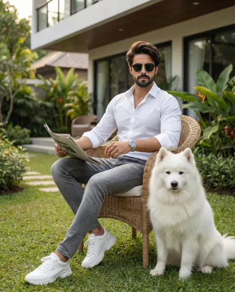 Luxury Gentleman Garden Portrait