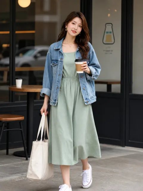 Modern Cafe Street Fashion Editorial