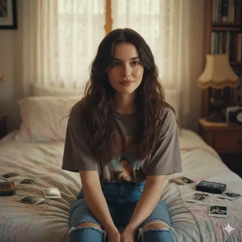 Nostalgic 90s Bedroom Portrait