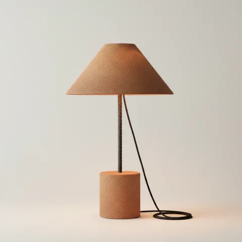 Minimalist Lamp - Terracotta