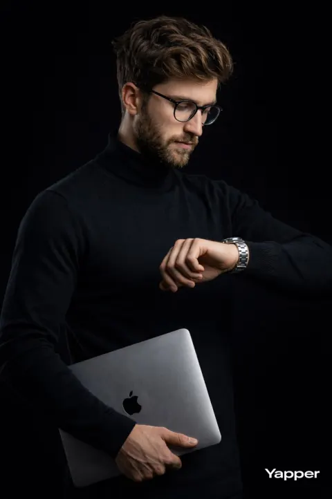 Cinematic Studio Portrait Stylish Man