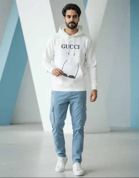 Stylish Gucci Streetwear Portrait