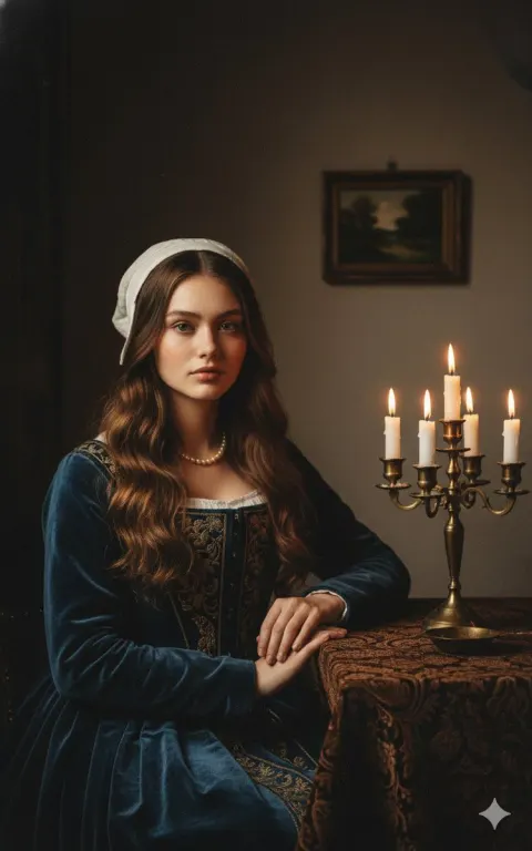 Vermeer Candlelight Cinematic Portrait
