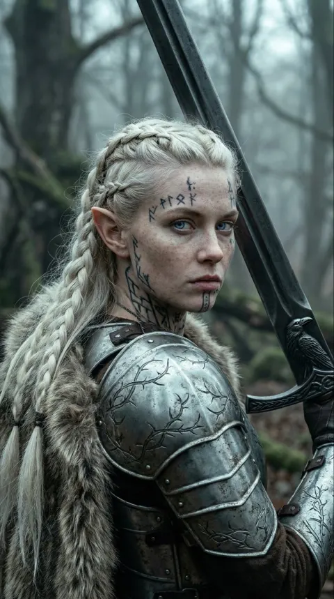 Fierce Elven Warrior Princess Portrait