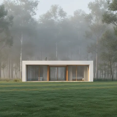 Modern House - Misty Forest