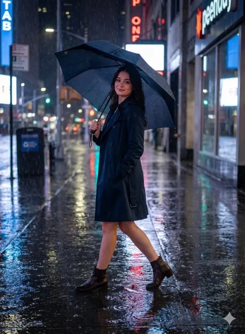 Neon Rain Night Stride