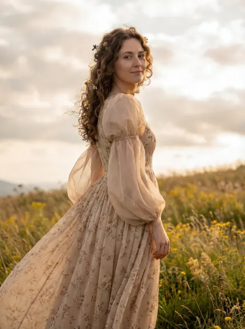 Highland Wildflower Cinematic Portrait