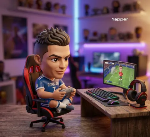 Cute Football Star Gaming Figurine