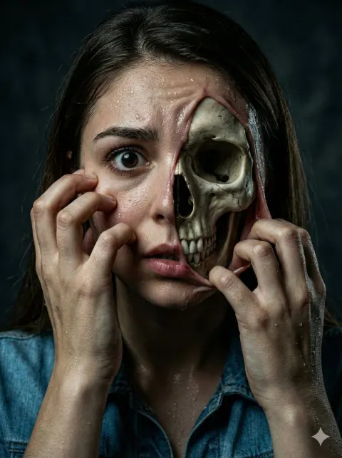 Face Tear Horror Reveal