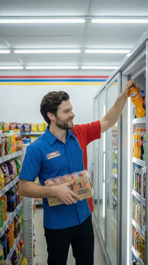 Friendly Convenience Store Clerk Portrait