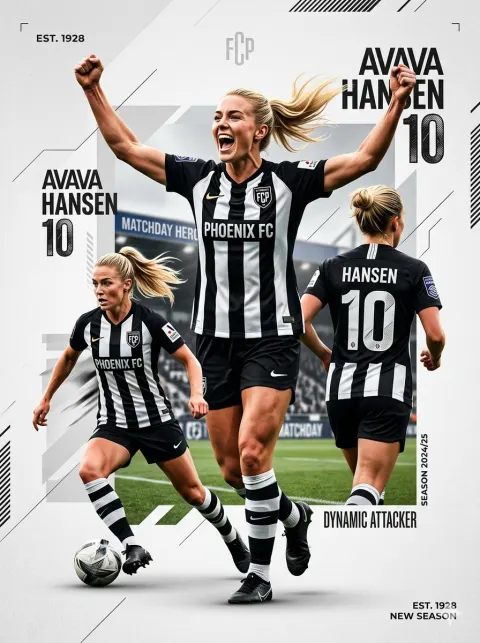 Dynamic Female Soccer Poster Design