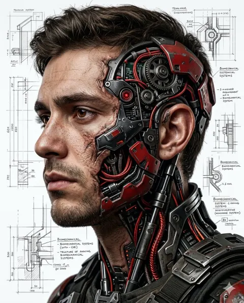 Cyborg Deconstructed Portrait