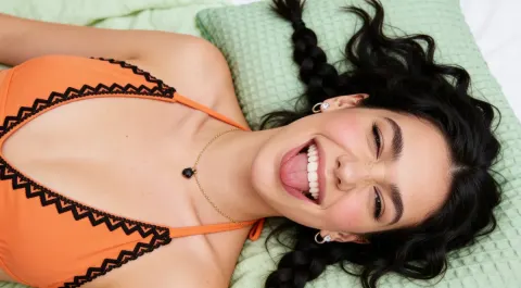 Overhead Playful - Swimsuit Portrait